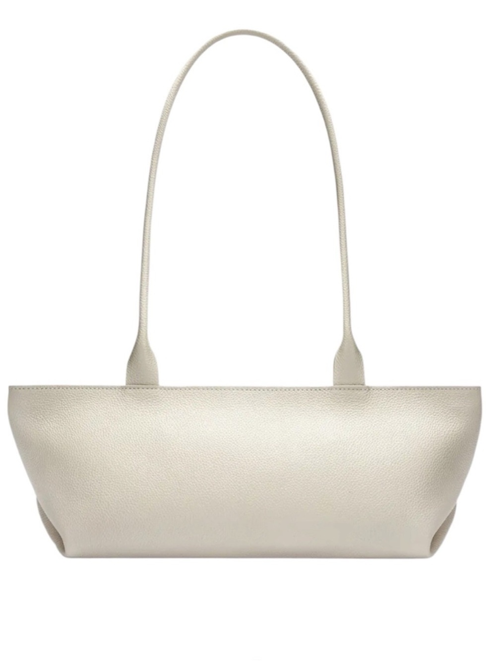 DeMellier London The New York Shoulder Bag Chalk White Grained Leather Gold NWT - Picture 2 of 15